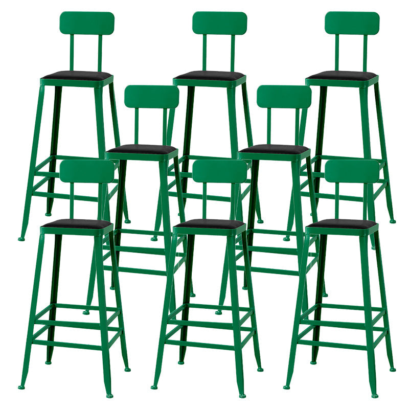 Modern Style Counter Stool Square Low Back Bar Stool for Indoor