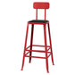 Modern Style Counter Stool Square Low Back Bar Stool for Indoor