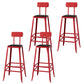 Modern Style Counter Stool Square Low Back Bar Stool for Indoor