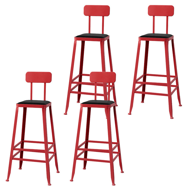 Modern Style Counter Stool Square Low Back Bar Stool for Indoor