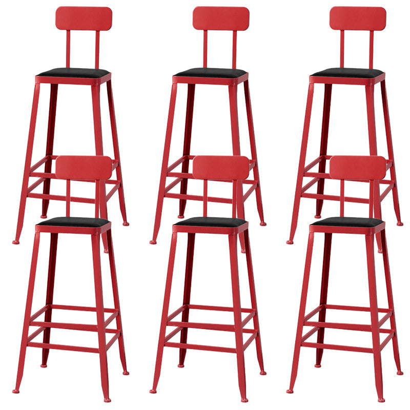 Modern Style Counter Stool Square Low Back Bar Stool for Indoor