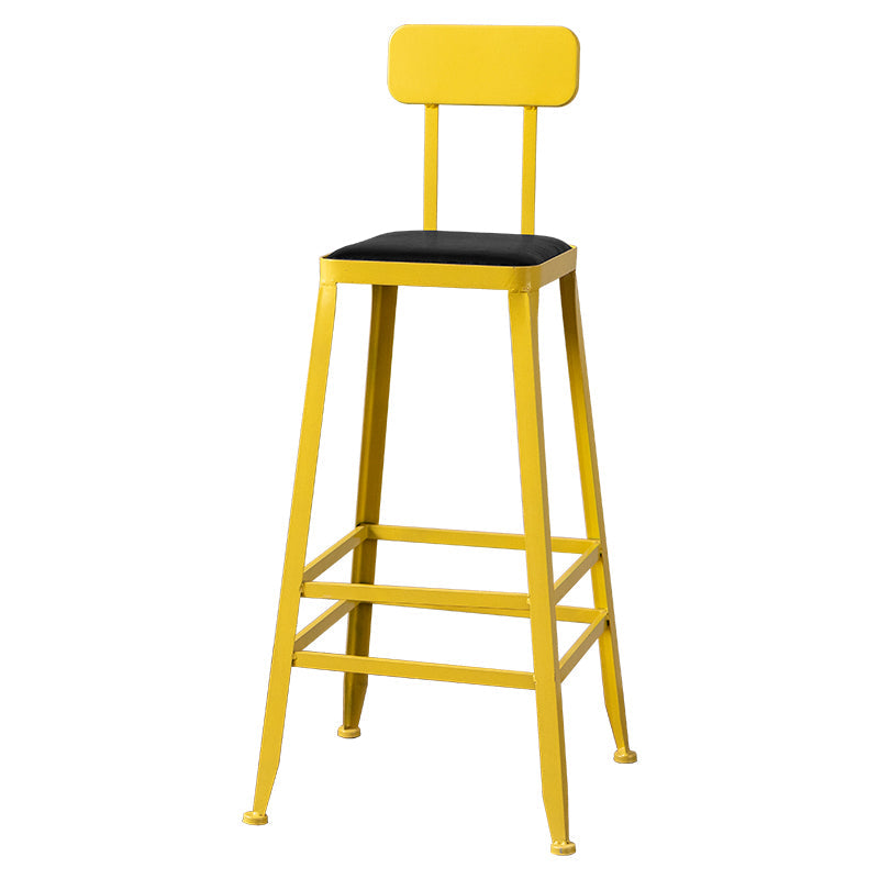 Modern Style Counter Stool Square Low Back Bar Stool for Indoor