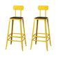 Modern Style Counter Stool Square Low Back Bar Stool for Indoor