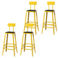 Modern Style Counter Stool Square Low Back Bar Stool for Indoor