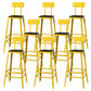 Modern Style Counter Stool Square Low Back Bar Stool for Indoor