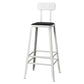 Modern Style Counter Stool Square Low Back Bar Stool for Indoor