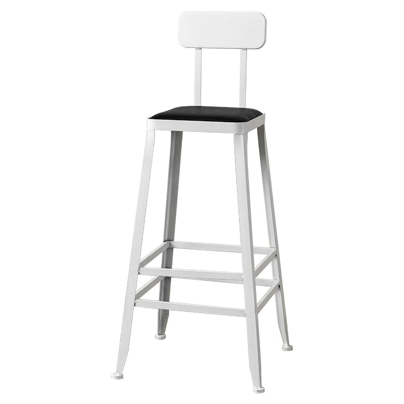 Modern Style Counter Stool Square Low Back Bar Stool for Indoor