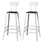 Modern Style Counter Stool Square Low Back Bar Stool for Indoor