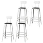Modern Style Counter Stool Square Low Back Bar Stool for Indoor