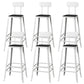 Modern Style Counter Stool Square Low Back Bar Stool for Indoor