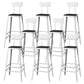 Modern Style Counter Stool Square Low Back Bar Stool for Indoor