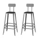 Modern Style Counter Stool Square Low Back Bar Stool for Indoor