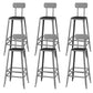Modern Style Counter Stool Square Low Back Bar Stool for Indoor