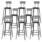 Modern Style Counter Stool Square Low Back Bar Stool for Indoor