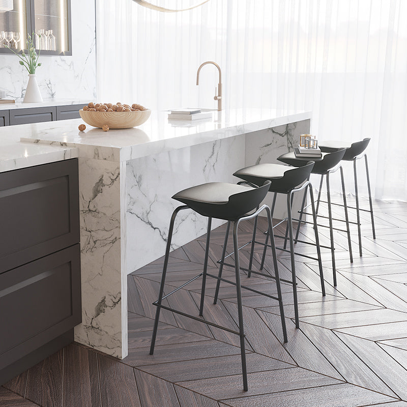 Modern Style Counter Stool Faux Leather Counter-height Stool for Indoor Clearhalo 'Bar Furniture' 'Bar Stools' 'bar_stools' 'furn' 'furn_bar_stools' 'Furniture' 'Kitchen & Dining Furniture' 6857053