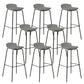 Modern Style Counter Stool Faux Leather Counter-height Stool for Indoor Black-Gray 8 Piece Set Clearhalo 'Bar Furniture' 'Bar Stools' 'bar_stools' 'furn' 'furn_bar_stools' 'Furniture' 'Kitchen & Dining Furniture' 6857057