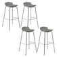 Modern Style Counter Stool Faux Leather Counter-height Stool for Indoor Grey 4 Piece Set Clearhalo 'Bar Furniture' 'Bar Stools' 'bar_stools' 'furn' 'furn_bar_stools' 'Furniture' 'Kitchen & Dining Furniture' 6857071