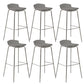Modern Style Counter Stool Faux Leather Counter-height Stool for Indoor Grey 6 Piece Set Clearhalo 'Bar Furniture' 'Bar Stools' 'bar_stools' 'furn' 'furn_bar_stools' 'Furniture' 'Kitchen & Dining Furniture' 6857072