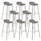 Modern Style Counter Stool Faux Leather Counter-height Stool for Indoor Grey 8 Piece Set Clearhalo 'Bar Furniture' 'Bar Stools' 'bar_stools' 'furn' 'furn_bar_stools' 'Furniture' 'Kitchen & Dining Furniture' 6857073