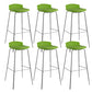 Modern Style Counter Stool Faux Leather Counter-height Stool for Indoor Green 6 Piece Set Clearhalo 'Bar Furniture' 'Bar Stools' 'bar_stools' 'furn' 'furn_bar_stools' 'Furniture' 'Kitchen & Dining Furniture' 6857077