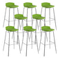 Modern Style Counter Stool Faux Leather Counter-height Stool for Indoor Green 8 Piece Set Clearhalo 'Bar Furniture' 'Bar Stools' 'bar_stools' 'furn' 'furn_bar_stools' 'Furniture' 'Kitchen & Dining Furniture' 6857078