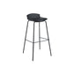 Modern Style Counter Stool Faux Leather Counter-height Stool for Indoor Matte Black 1 Piece Clearhalo 'Bar Furniture' 'Bar Stools' 'bar_stools' 'furn' 'furn_bar_stools' 'Furniture' 'Kitchen & Dining Furniture' 6857079