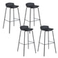 Modern Style Counter Stool Faux Leather Counter-height Stool for Indoor Matte Black 4 Piece Set Clearhalo 'Bar Furniture' 'Bar Stools' 'bar_stools' 'furn' 'furn_bar_stools' 'Furniture' 'Kitchen & Dining Furniture' 6857081