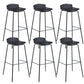 Modern Style Counter Stool Faux Leather Counter-height Stool for Indoor Matte Black 6 Piece Set Clearhalo 'Bar Furniture' 'Bar Stools' 'bar_stools' 'furn' 'furn_bar_stools' 'Furniture' 'Kitchen & Dining Furniture' 6857082
