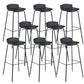 Modern Style Counter Stool Faux Leather Counter-height Stool for Indoor Matte Black 8 Piece Set Clearhalo 'Bar Furniture' 'Bar Stools' 'bar_stools' 'furn' 'furn_bar_stools' 'Furniture' 'Kitchen & Dining Furniture' 6857083