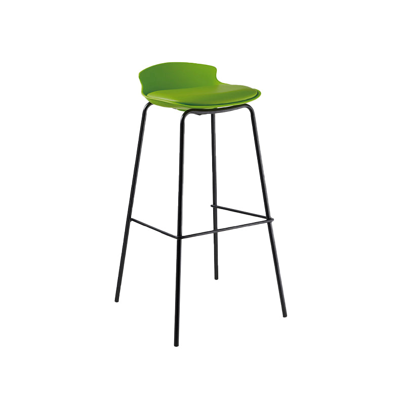 Modern Style Counter Stool Faux Leather Counter-height Stool for Indoor Green-Black 1 Piece Clearhalo 'Bar Furniture' 'Bar Stools' 'bar_stools' 'furn' 'furn_bar_stools' 'Furniture' 'Kitchen & Dining Furniture' 6857084