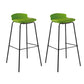 Modern Style Counter Stool Faux Leather Counter-height Stool for Indoor Green-Black 2 Piece Set Clearhalo 'Bar Furniture' 'Bar Stools' 'bar_stools' 'furn' 'furn_bar_stools' 'Furniture' 'Kitchen & Dining Furniture' 6857085