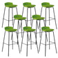 Modern Style Counter Stool Faux Leather Counter-height Stool for Indoor Green-Black 8 Piece Set Clearhalo 'Bar Furniture' 'Bar Stools' 'bar_stools' 'furn' 'furn_bar_stools' 'Furniture' 'Kitchen & Dining Furniture' 6857088