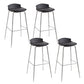 Modern Style Counter Stool Faux Leather Counter-height Stool for Indoor Black 4 Piece Set Clearhalo 'Bar Furniture' 'Bar Stools' 'bar_stools' 'furn' 'furn_bar_stools' 'Furniture' 'Kitchen & Dining Furniture' 6857091