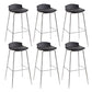 Modern Style Counter Stool Faux Leather Counter-height Stool for Indoor Black 6 Piece Set Clearhalo 'Bar Furniture' 'Bar Stools' 'bar_stools' 'furn' 'furn_bar_stools' 'Furniture' 'Kitchen & Dining Furniture' 6857092