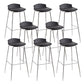 Modern Style Counter Stool Faux Leather Counter-height Stool for Indoor Black 8 Piece Set Clearhalo 'Bar Furniture' 'Bar Stools' 'bar_stools' 'furn' 'furn_bar_stools' 'Furniture' 'Kitchen & Dining Furniture' 6857093