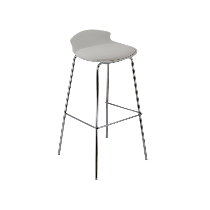 Modern Style Counter Stool Faux Leather Counter-height Stool for Indoor White 1 Piece Clearhalo 'Bar Furniture' 'Bar Stools' 'bar_stools' 'furn' 'furn_bar_stools' 'Furniture' 'Kitchen & Dining Furniture' 6857094