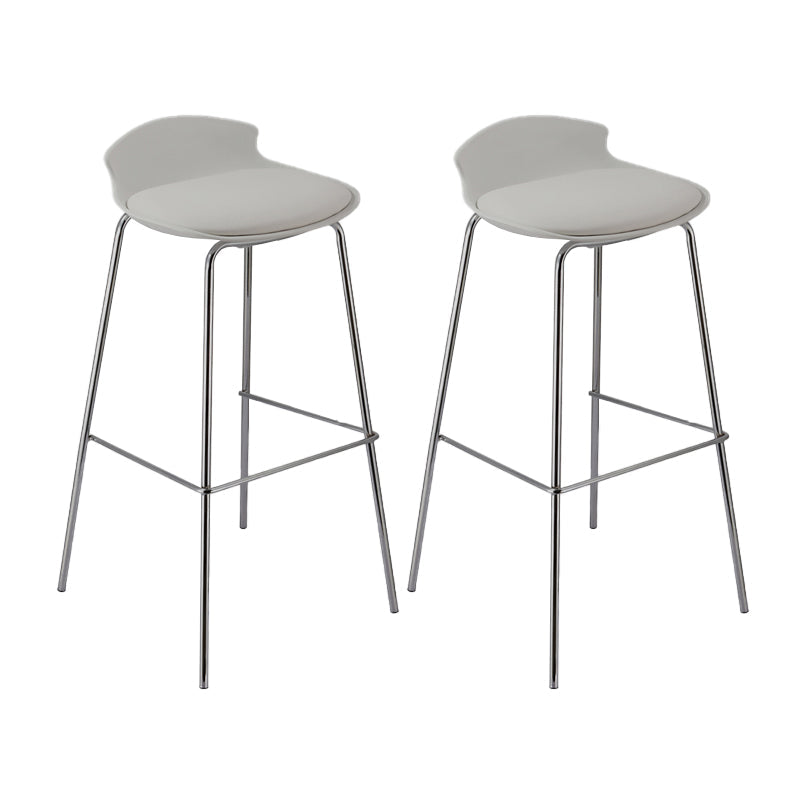 Modern Style Counter Stool Faux Leather Counter-height Stool for Indoor White 2 Piece Set Clearhalo 'Bar Furniture' 'Bar Stools' 'bar_stools' 'furn' 'furn_bar_stools' 'Furniture' 'Kitchen & Dining Furniture' 6857095