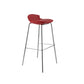 Modern Style Counter Stool Faux Leather Counter-height Stool for Indoor Red 1 Piece Clearhalo 'Bar Furniture' 'Bar Stools' 'bar_stools' 'furn' 'furn_bar_stools' 'Furniture' 'Kitchen & Dining Furniture' 6857099