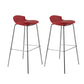 Modern Style Counter Stool Faux Leather Counter-height Stool for Indoor Red 2 Piece Set Clearhalo 'Bar Furniture' 'Bar Stools' 'bar_stools' 'furn' 'furn_bar_stools' 'Furniture' 'Kitchen & Dining Furniture' 6857100
