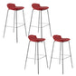 Modern Style Counter Stool Faux Leather Counter-height Stool for Indoor Red 4 Piece Set Clearhalo 'Bar Furniture' 'Bar Stools' 'bar_stools' 'furn' 'furn_bar_stools' 'Furniture' 'Kitchen & Dining Furniture' 6857101