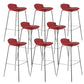 Modern Style Counter Stool Faux Leather Counter-height Stool for Indoor Red 8 Piece Set Clearhalo 'Bar Furniture' 'Bar Stools' 'bar_stools' 'furn' 'furn_bar_stools' 'Furniture' 'Kitchen & Dining Furniture' 6857103