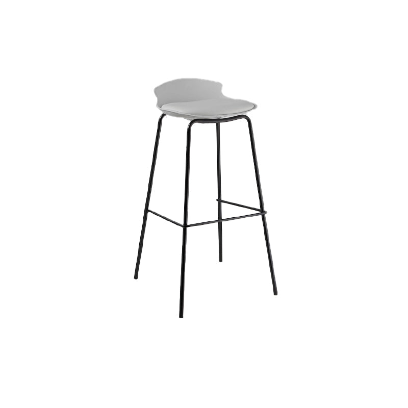 Modern Style Counter Stool Faux Leather Counter-height Stool for Indoor Black White 1 Piece Clearhalo 'Bar Furniture' 'Bar Stools' 'bar_stools' 'furn' 'furn_bar_stools' 'Furniture' 'Kitchen & Dining Furniture' 6857104