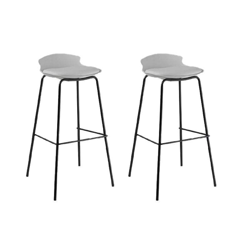 Modern Style Counter Stool Faux Leather Counter-height Stool for Indoor Black White 2 Piece Set Clearhalo 'Bar Furniture' 'Bar Stools' 'bar_stools' 'furn' 'furn_bar_stools' 'Furniture' 'Kitchen & Dining Furniture' 6857105