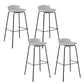 Modern Style Counter Stool Faux Leather Counter-height Stool for Indoor Black White 4 Piece Set Clearhalo 'Bar Furniture' 'Bar Stools' 'bar_stools' 'furn' 'furn_bar_stools' 'Furniture' 'Kitchen & Dining Furniture' 6857106
