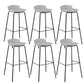 Modern Style Counter Stool Faux Leather Counter-height Stool for Indoor Black White 6 Piece Set Clearhalo 'Bar Furniture' 'Bar Stools' 'bar_stools' 'furn' 'furn_bar_stools' 'Furniture' 'Kitchen & Dining Furniture' 6857107