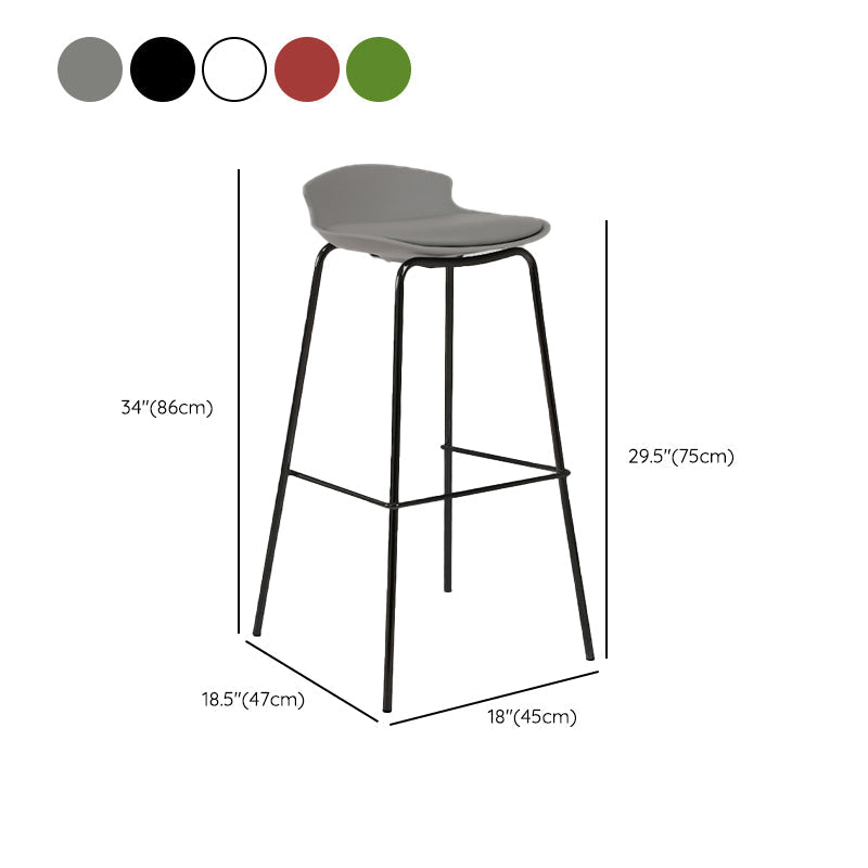 Modern Style Counter Stool Faux Leather Counter-height Stool for Indoor Clearhalo 'Bar Furniture' 'Bar Stools' 'bar_stools' 'furn' 'furn_bar_stools' 'Furniture' 'Kitchen & Dining Furniture' 6857109