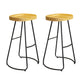 Modern Armless Backless Counter Stool Iron Bar Stool with Pedal for Milk Tea Shop 2 Piece Set Bar Stool(30"H) Clearhalo 'Bar Furniture' 'Bar Stools' 'bar_stools' 'furn' 'furn_bar_stools' 'Furniture' 'Kitchen & Dining Furniture' 6857150