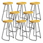 Modern Armless Backless Counter Stool Iron Bar Stool with Pedal for Milk Tea Shop 8 Piece Set Bar Stool(30"H) Clearhalo 'Bar Furniture' 'Bar Stools' 'bar_stools' 'furn' 'furn_bar_stools' 'Furniture' 'Kitchen & Dining Furniture' 6857153