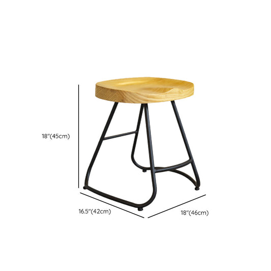 Modern Armless Backless Counter Stool Iron Bar Stool with Pedal for Milk Tea Shop Clearhalo 'Bar Furniture' 'Bar Stools' 'bar_stools' 'furn' 'furn_bar_stools' 'Furniture' 'Kitchen & Dining Furniture' 6857154