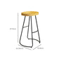 Modern Armless Backless Counter Stool Iron Bar Stool with Pedal for Milk Tea Shop Clearhalo 'Bar Furniture' 'Bar Stools' 'bar_stools' 'furn' 'furn_bar_stools' 'Furniture' 'Kitchen & Dining Furniture' 6857156